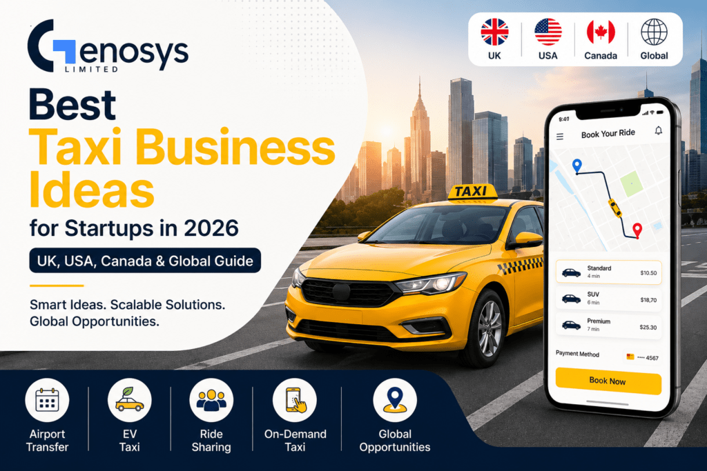 Best taxi business ideas for startups in 2026 with AI taxi app and ride-hailing business models
