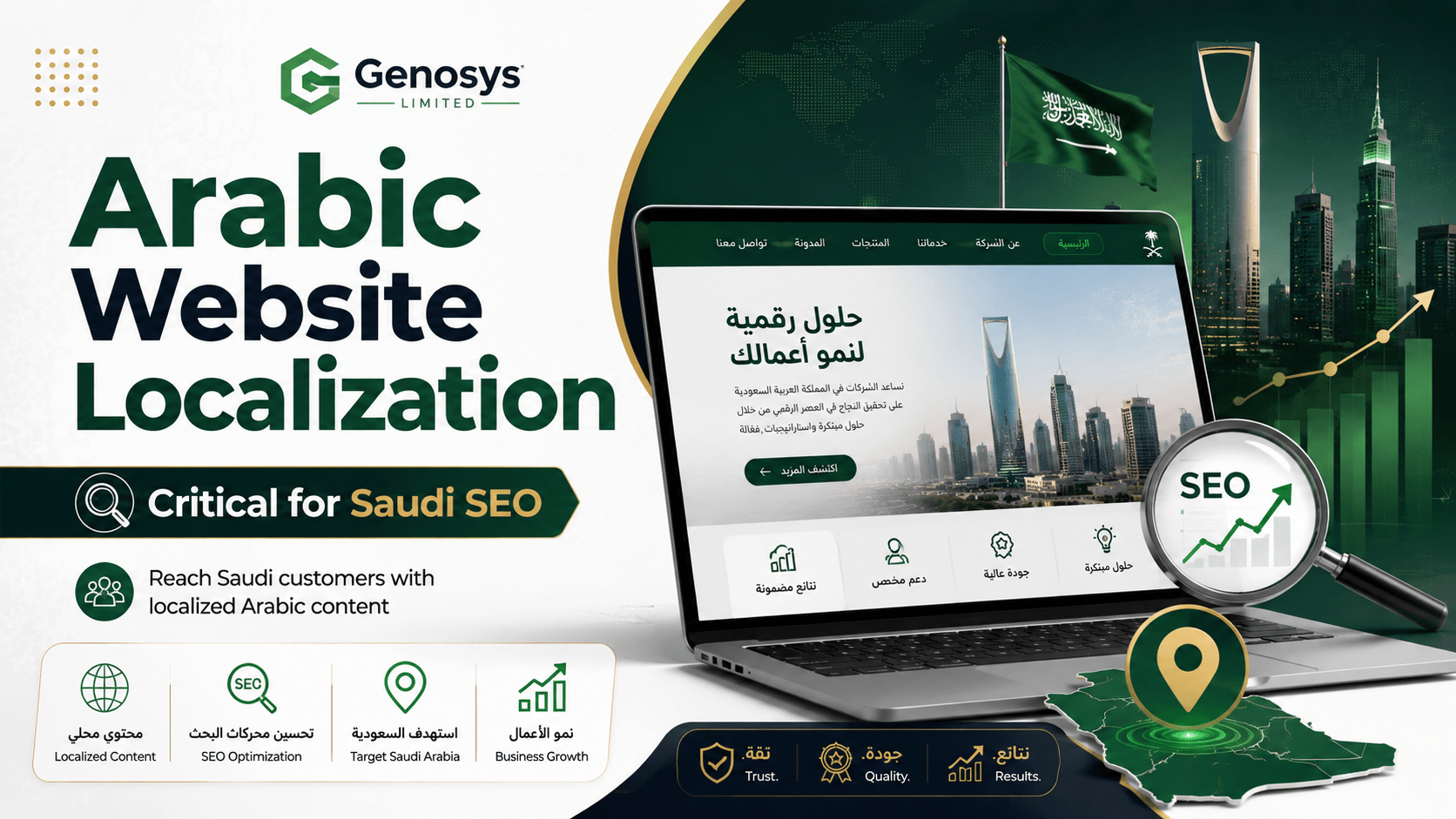 Arabic Website Localization for Saudi SEO helping businesses rank better in Saudi Arabia