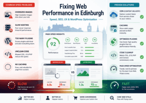 Fixing Web Performance in Edinburgh for slow business websites