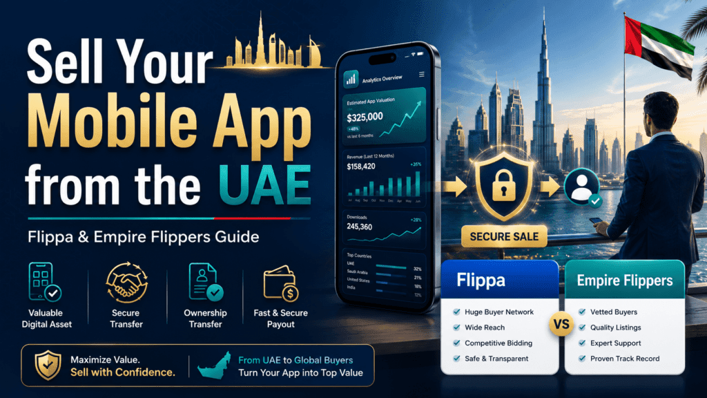 How to sell your mobile app from the UAE on Flippa and Empire Flippers
