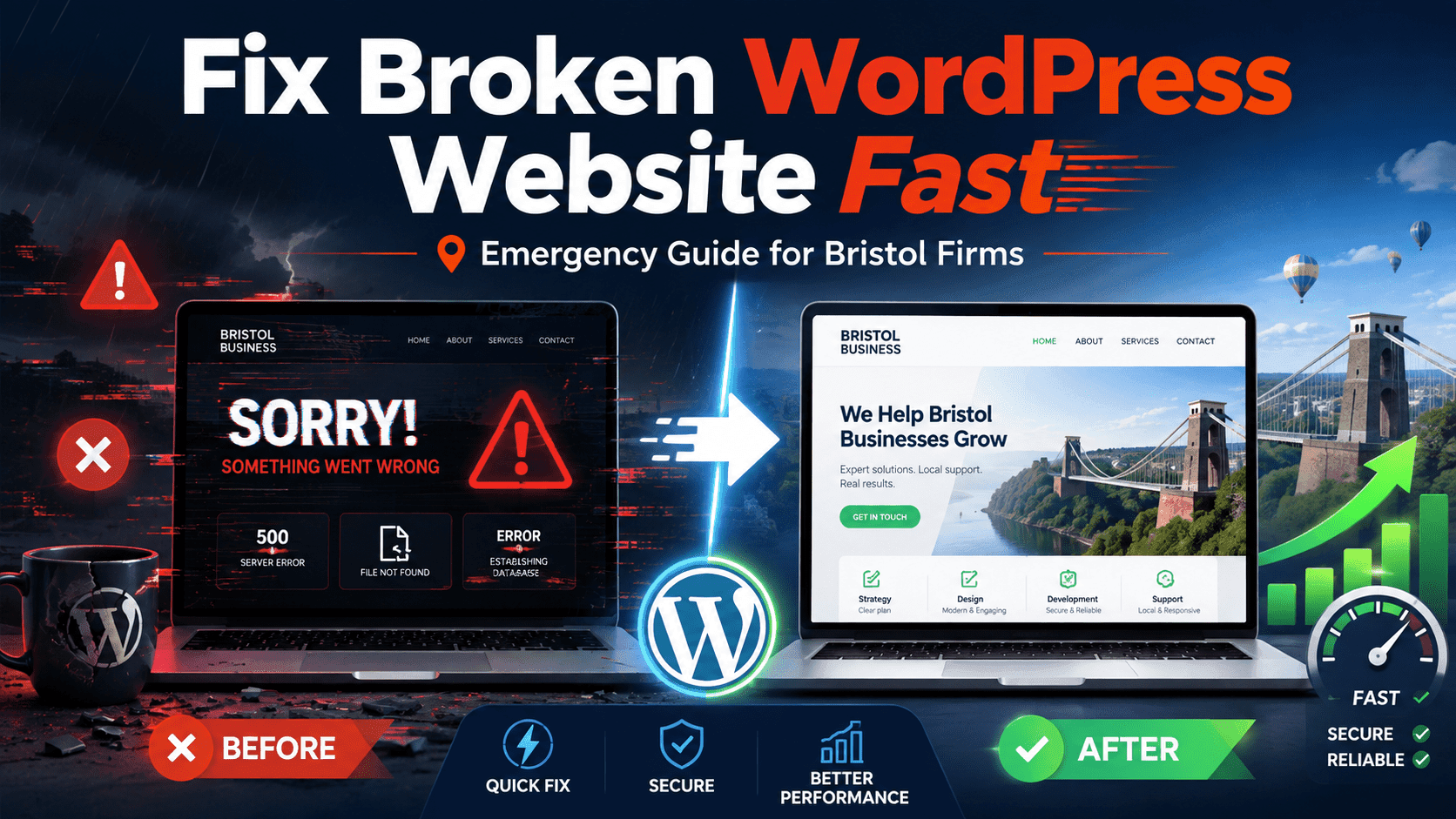 How to fix broken WordPress website fast emergency guide for Bristol firms