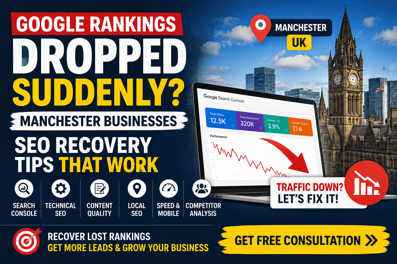 Google rankings dropped Manchester SEO recovery guide for local businesses