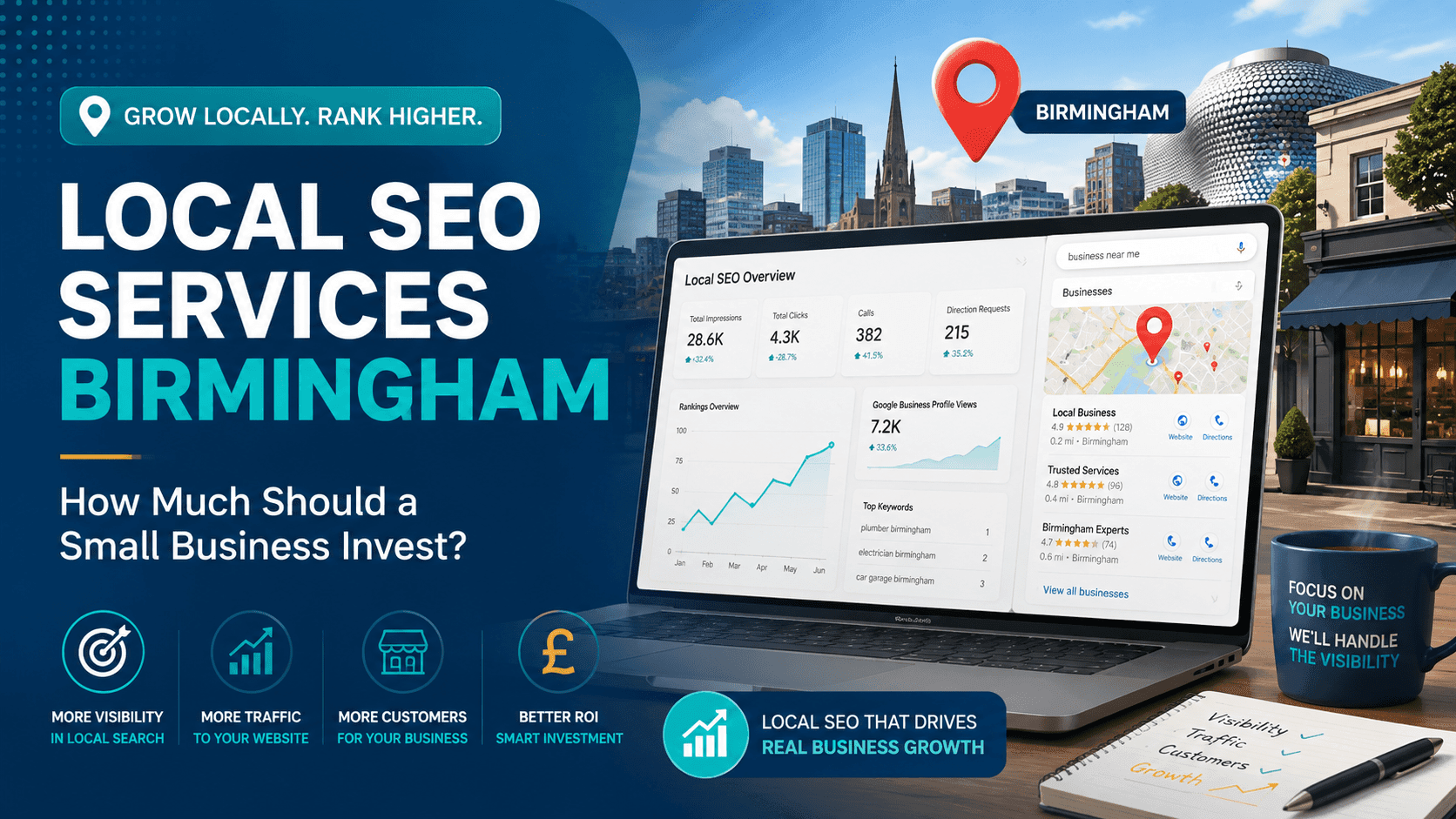 local SEO services Birmingham pricing guide for small business investment