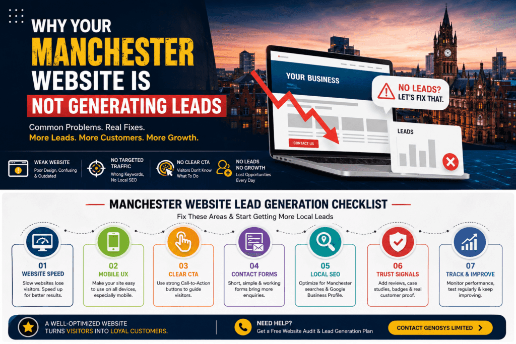 Local business website failing to generate leads Manchester guide