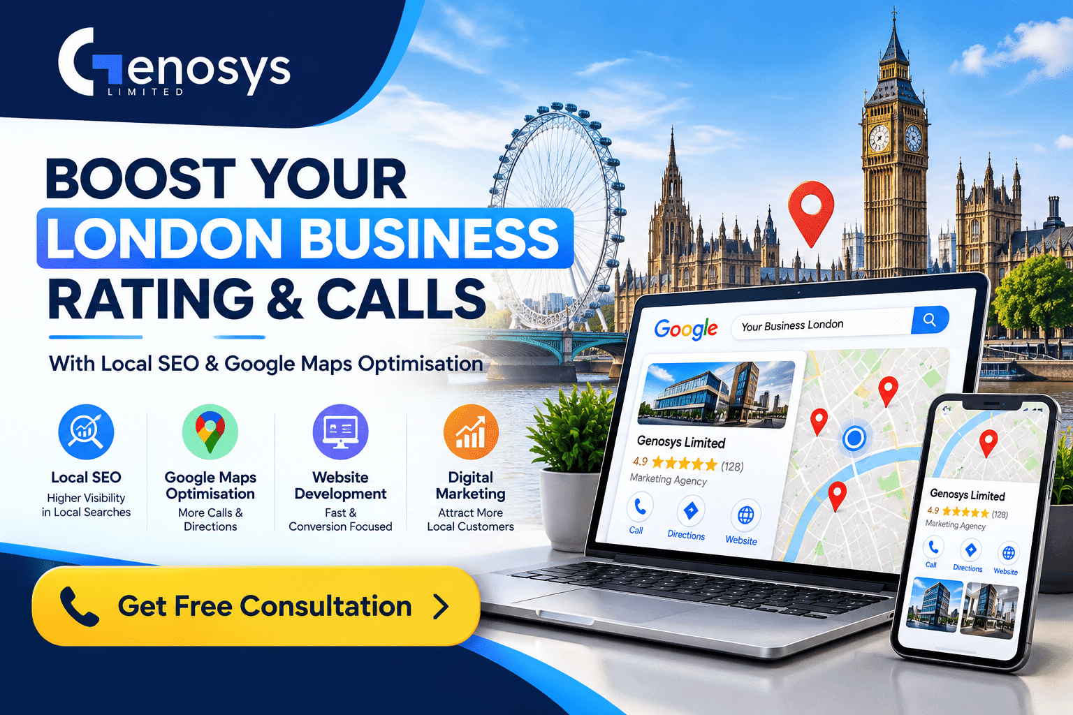 Local SEO London and Google Maps optimisation for better local business visibility